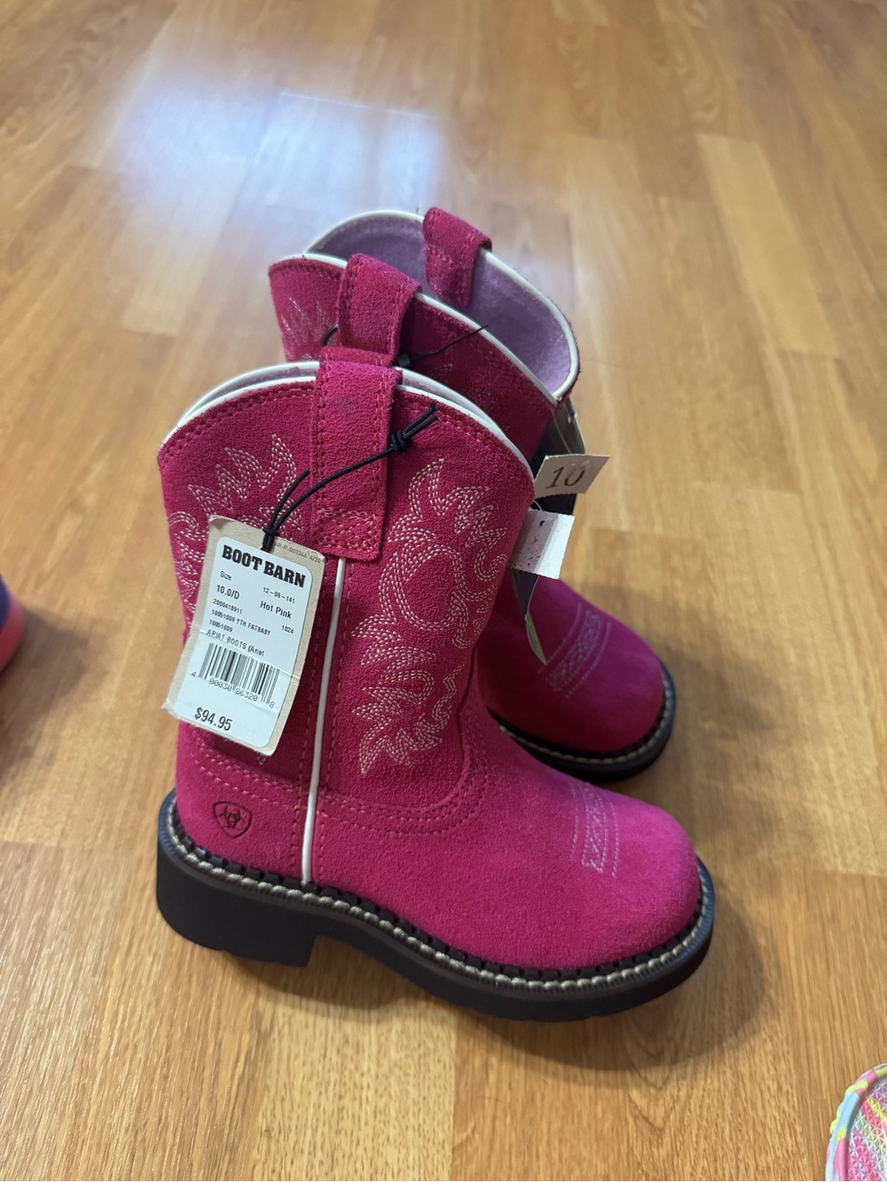 Ariat Youth Fatbaby Hottest Pink Western Boots 10051009 Size 10